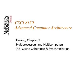 CSCI 8150 Advanced Computer Architecture