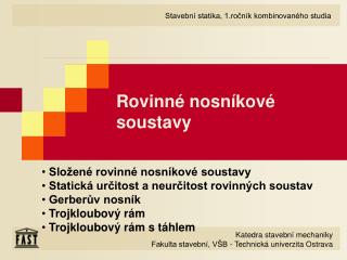 Rovinné nosníkové soustavy