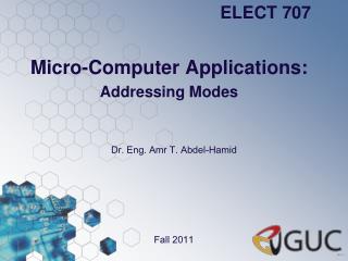 Micro-Computer Applications: Addressing Modes