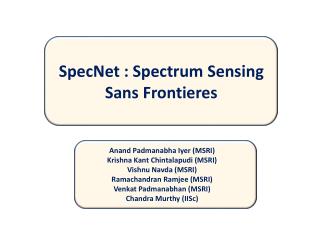 SpecNet