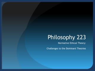 Philosophy 223