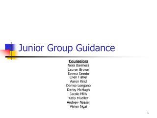 Junior Group Guidance