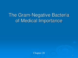 The Gram-Negative Bacteria of Medical Importance