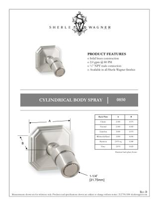 PRODUCT FEATURES Solid brass construction 2.0 gpm @ 80 PSI ½” NPT male connection