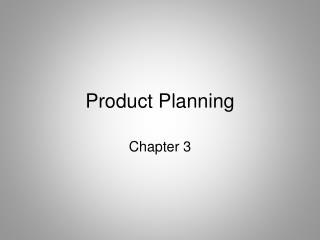 Product Planning