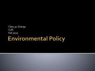 Environmental Policy