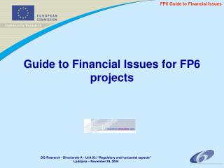 Guide to Financial Issues for FP6 projects