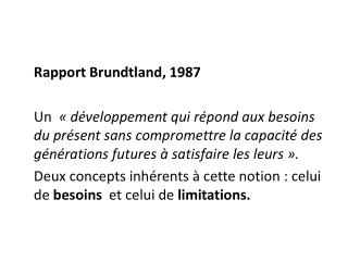 Rapport Brundtland, 1987