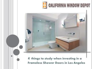 4 things to study when investing in a Frameless Shower Doors