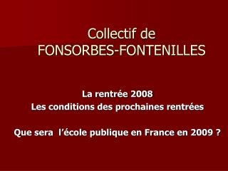 Collectif de FONSORBES-FONTENILLES