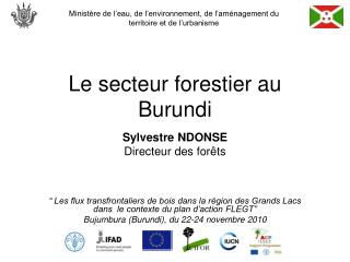 Le secteur forestier au Burundi