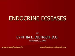 ENDOCRINE DISEASES