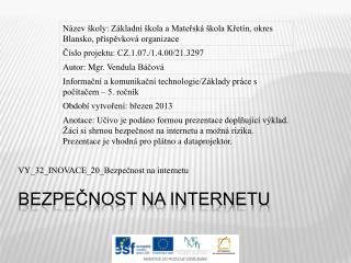 Bezpečnost na internetu