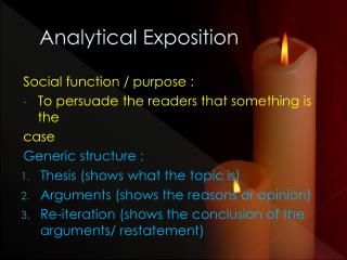 Analytical Exposition