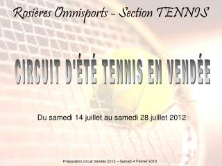 Rosières Omnisports - Section TENNIS