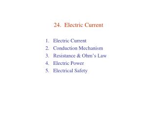 24. Electric Current