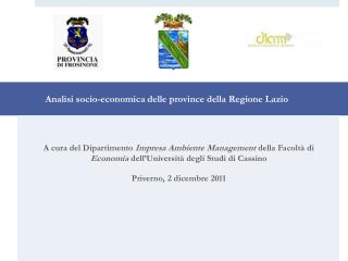 Analisi socio-economica delle province della Regione Lazio