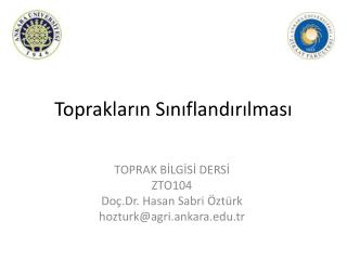 Toprakların Sınıflandırılması