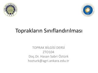 Toprakların Sınıflandırılması