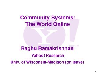 Community Systems: The World Online