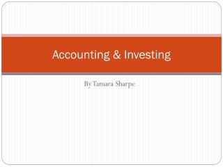 Accounting &amp; Investing