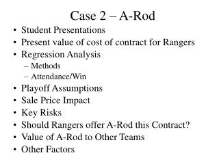 Case 2 – A-Rod