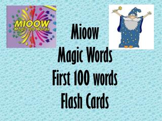 Mioow Magic Words First 100 words Flash Cards