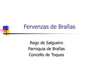 Fervenzas de Brañas