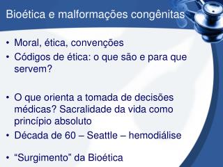 Bioética e malformações congênitas
