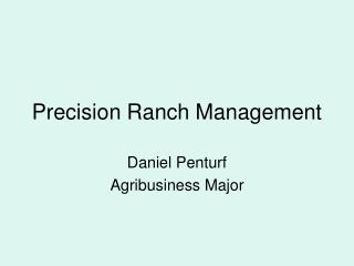 Precision Ranch Management