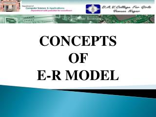 CONCEPTS OF E-R MODEL
