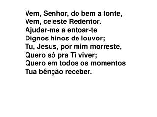 181 Vem celeste Redentor