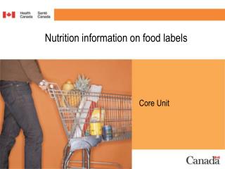 Nutrition information on food labels