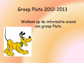 Groep Pluto 2012-2013