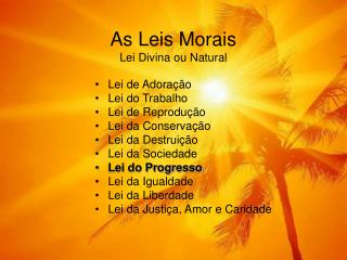As Leis Morais Lei Divina ou Natural