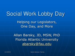 Social Work Lobby Day