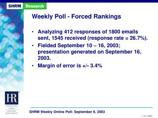 Weekly Poll - Forced Rankings