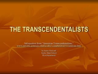 THE TRANSCENDENTALISTS