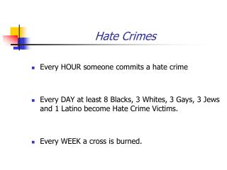 Hate Crimes