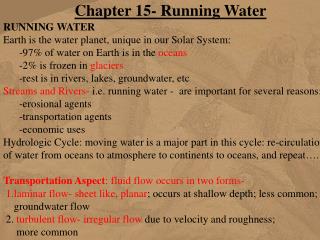 Chapter 15- Running Water