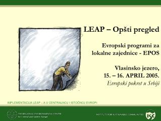 Zašto razvijati LEAP?