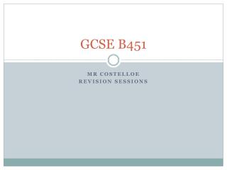 GCSE B451