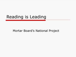 Reading is Leading