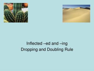 Inflected –ed and –ing Dropping and Doubling Rule