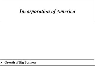 Incorporation of America