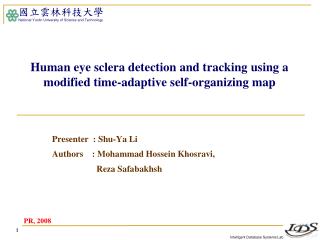 Human eye sclera detection and tracking using a modified time-adaptive self-organizing map