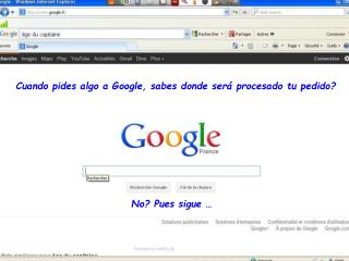 Cuando pides algo a Google, sabes donde será procesado tu pedido?