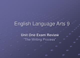 English Language Arts 9