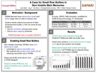 A Case for Small Row Buffers in Non-Volatile Main Memories