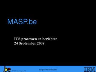 ICS processen en berichten 24 September 2008